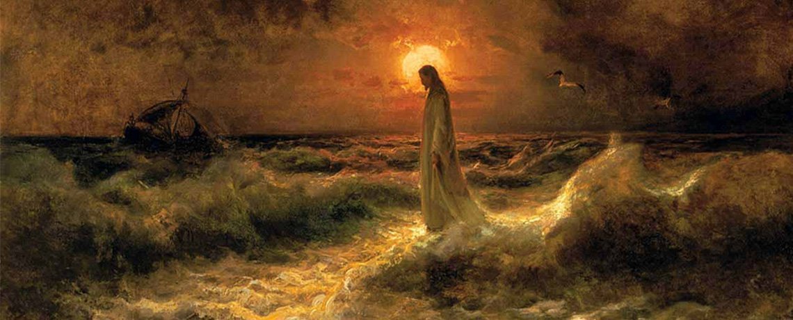 Painting by Julius von Klever - Christ Walking On The Water